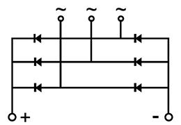 Circuito trifásico de puente de diodos