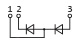Esquema de conexión del módulo de diodos MD3-155 Esquema de conexión del módulo de diodos MD3-155