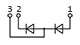 Esquema de conexión del módulo de diodos MD3-800
