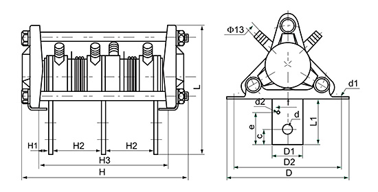 SS11BL, SS12BL Dibujo del disipador térmico