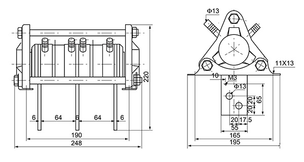 SS24BL Dibujo del disipador térmico