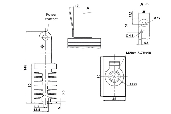 Dimensiones del disipador térmico