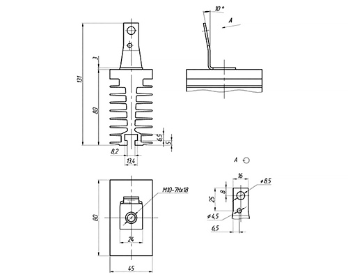 Dimensiones del disipador térmico