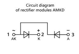 Diagrama de circuito de los módulos AMKD