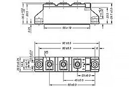 Esquema del módulo de Doble diodo