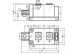Esquema del módulo de Doble diodo