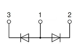 Circuito de módulo de diodo doble