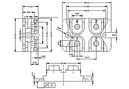 Esquema del módulo de diodo tiristor