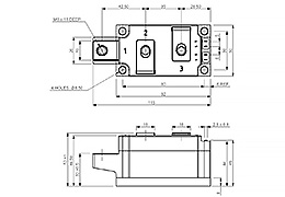 Esquema del módulo de diodo tiristor