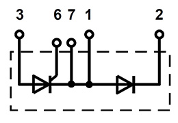 Circuito de módulo de diodo tiristor