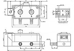Esquema del módulo tiristor Doble