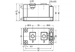 Esquema del módulo tiristor Única