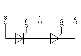 Circuito de módulo tiristor Doble
