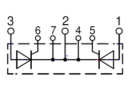 Circuito de módulo tiristor Doble