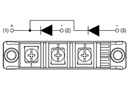 Diagrama de circuito de los módulos de diodos
