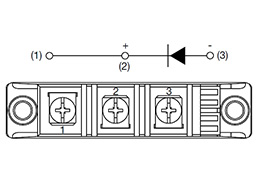 Diagrama de circuito de los módulos de diodos