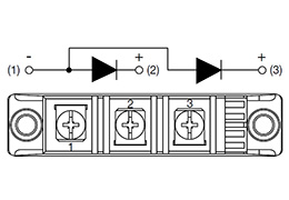 Diagrama de circuito de los módulos de diodos