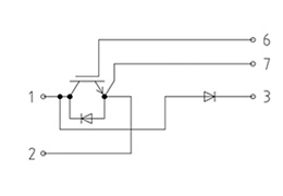 Topología del módulo IGBT FF100R12KS4