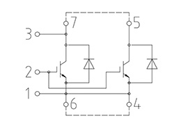 Topología del módulo IGBT FZ1200R12HE4