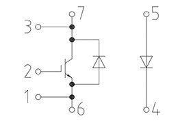 Topología del módulo IGBT DD800S17H4_B2