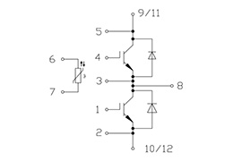 Topología del módulo IGBT FF900R12IP4DV