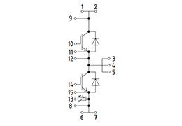 Topología del módulo IGBT FF1800XTR17T2P5