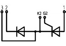 Módulo de diodo tiristor MD/T3-400-44-D