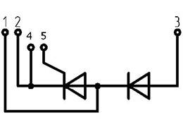 Módulo de diodo tiristor MT/D3-650-12-A2
