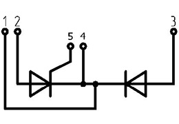 Módulo de diodo tiristor MT/D4-650-12-A2