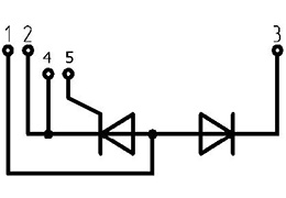 Módulo de diodo tiristor MT/D5-650-12-A2