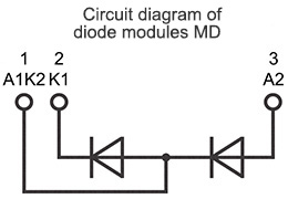 Diagrama de conexión de módulo de diodo MD