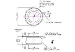 Esquema del tiristor de puerta distribuida R0809LS10B (R180SH10)