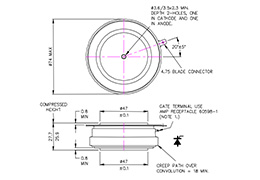 Esquema del tiristor de puerta distribuida R1158NS24N (D350SH24)