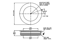 Esquema del tiristor de puerta distribuida R3047TC24T (R1863CH24)