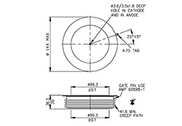 Esquema del tiristor de puerta distribuida R3708FC40V (R1386CH40)