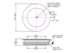 Esquema del tiristor de puerta distribuida R3559TD16T (R1966DH16)