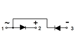 Diagrama de circuito de un módulo de diodo simple CD410899C
