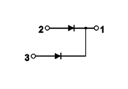 Diagrama de circuito de un módulo de diodo simple LC8136240A