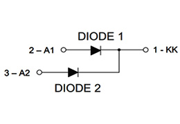 Diagrama de circuito de un módulo de diodo simple NC4406250H