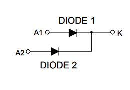 Diagrama de circuito de un módulo de diodo simple ND4410250E