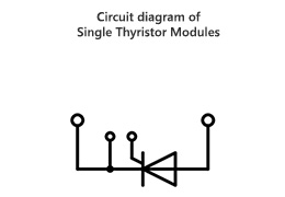 Diagrama de circuito de un módulo tiristor simple TZ240N36KOF