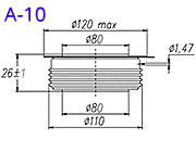 Dimensiones del tiristor