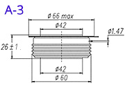 Dimensiones del tiristor