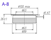 Dimensiones del tiristor