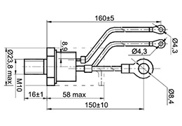 SCR tige Triac Thyristor